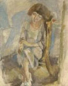 Portrait D'hermine David by Jules Pascin
