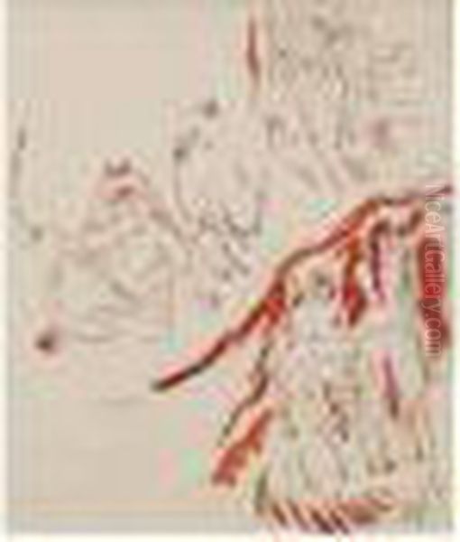 Divers Etudes, Fillette , Cavaliers, L'atelier De L'artiste - view 1