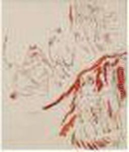 Divers Etudes, Fillette , Cavaliers, L'atelier De L'artiste by Jules Pascin