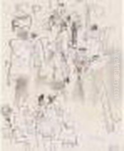 Rue Animee by Jules Pascin