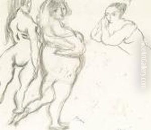 Three Female Nudes by Jules Pascin