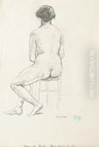 Seated Female Nude by Jules Pascin