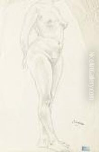 Standing Female Nude by Jules Pascin