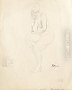 Seated Female Nude In Contemplation