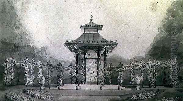Design for an Aviary and Pergola in the Chinese Style, 18th century - view 1