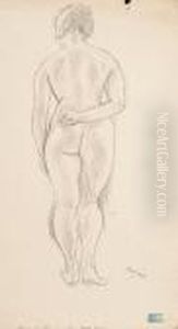 Standing Female Nude by Jules Pascin