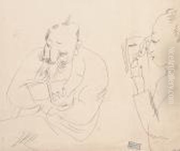 Two Men Reading - view 1