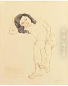 Petite Nue Allongee by Jules Pascin
