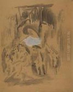 David Et Bathsheba by Jules Pascin