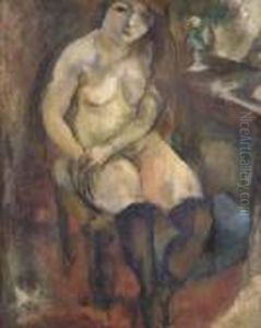 Nu Aux Bas Noirs by Jules Pascin