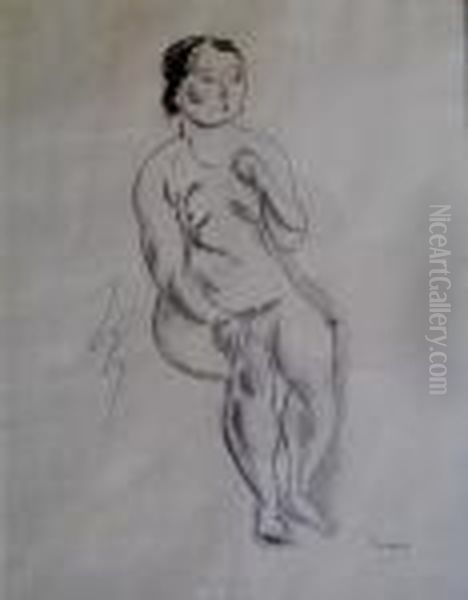 Seated Female Nude - view 1