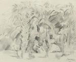 Au Jardin Botanique by Jules Pascin