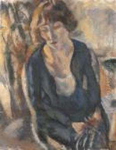 Portrait D'hermine David (recto); Portrait De Jeune Fille(verso) by Jules Pascin