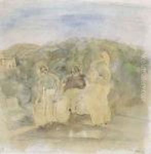 "trois Jeunes Filles". by Jules Pascin