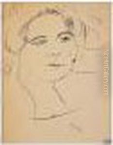Portrait De Femme by Jules Pascin