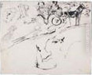 Personnage Et Caleche, Circa 1923