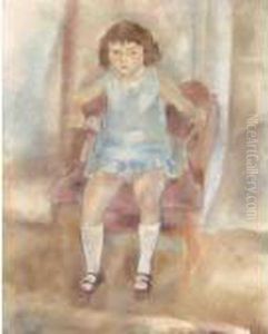 Jeune Fille Assise by Jules Pascin