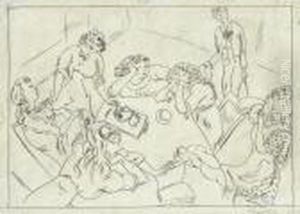 Women At Tea by Jules Pascin