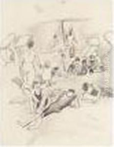 Sur La Plage by Jules Pascin