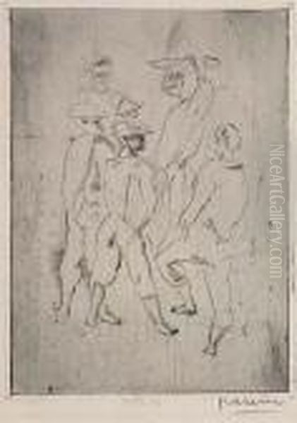 Figures Conversing - view 1