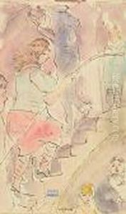 Two Watercolors.
Deux Femmes
