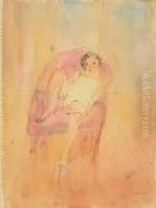 Jeune Femme>. by Jules Pascin