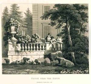 Fence near the House, from Fragments on the Theory and Practice of Landscape Gardening, pub. 1816 by Humphry Repton