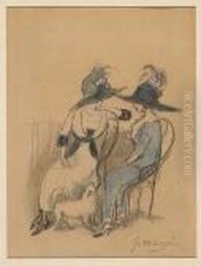 La Conversation by Jules Pascin