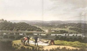General View of Longleat from the Prospect Hill, from Fragments on the Theory and Practice of Landscape Gardening, pub. 1816 by Humphry Repton