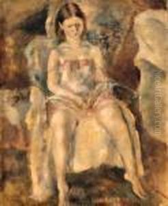 Jeune Fille Assise by Jules Pascin