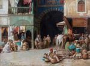 L'entree Du Marche by Alberto Pasini
