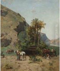 An Arab Encampment, Lebanon by Alberto Pasini
