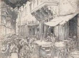 Orientalische Marktszene by Alberto Pasini