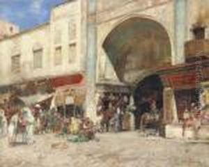 Porta Di Un Bazar by Alberto Pasini