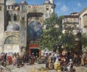 Mercato In Oriente by Alberto Pasini
