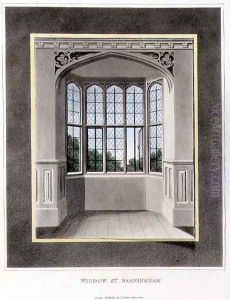 Window at Barningham Before from Fragments on the Theory and Practice of Landscape Gardening, pub. 1816 by Humphry Repton