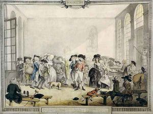 Taking the Waters at the Pump Room, Bath, 1784 by Humphry Repton