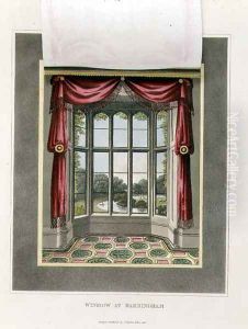 Window at Barningham After from Fragments on the Theory and Practice of Landscape Gardening, pub. 1816 by Humphry Repton