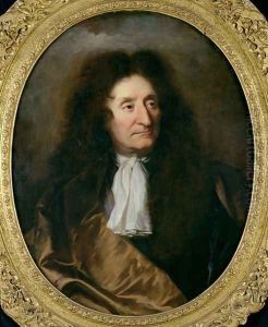 Portrait of Jean de La Fontaine 1621-95 by Hyacinthe Rigaud