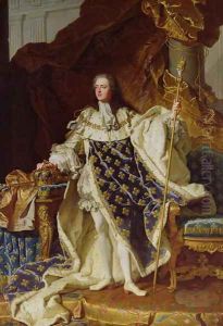 Portrait of Louis XV 1715-74 in his Coronation Robes, 1730 by Hyacinthe Rigaud