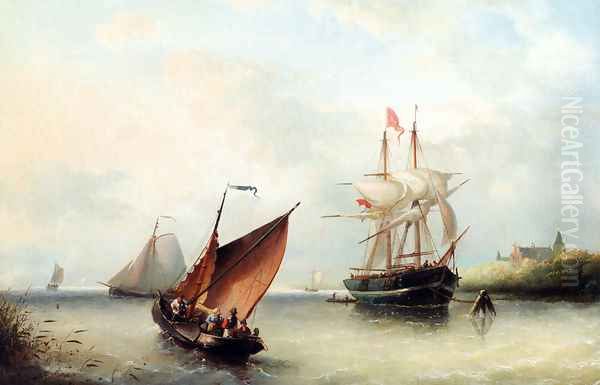 Shipping In A River Estuary On A Windy Day - view 1