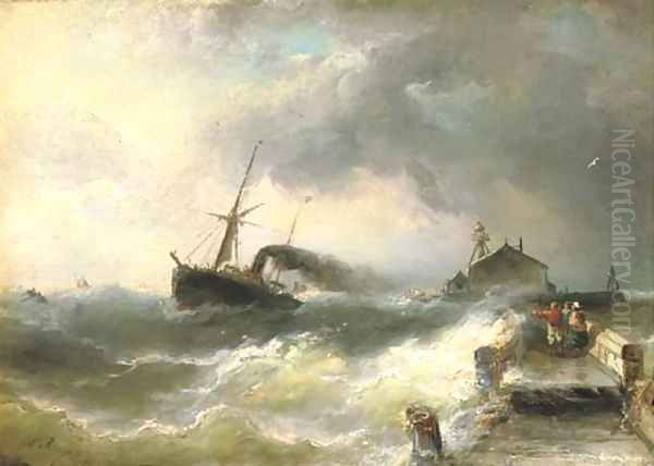 The arrival of the steamship - view 1
