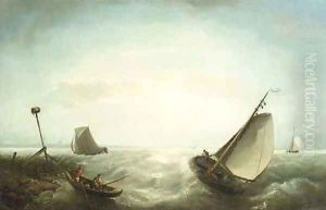 A river estuary with shipping in a breeze