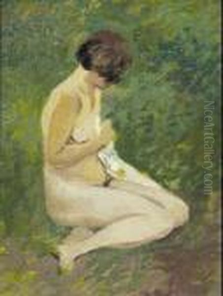 Nudo Femminile In Giardino - view 1