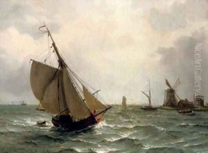 Sailing on a river estuary
