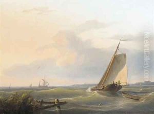 Sailing vessels in an estuary