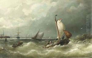 A sailing barge from Marken on the IJ, Amsterdam