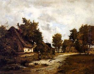 Le Hameau De Chaumieres by Leon Richet