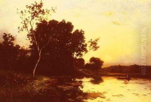 Le lac Au Crepuscule (The Lake at Twilight) by Leon Richet