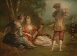 Concert Dans Un Parc by Jean-Baptiste Joseph Pater